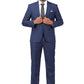 YOUTHUP Men's 2 Piece Slim Fit Suits 1 Button Business Wedding Suit Formal Blazer and Trousers, Navy, XL