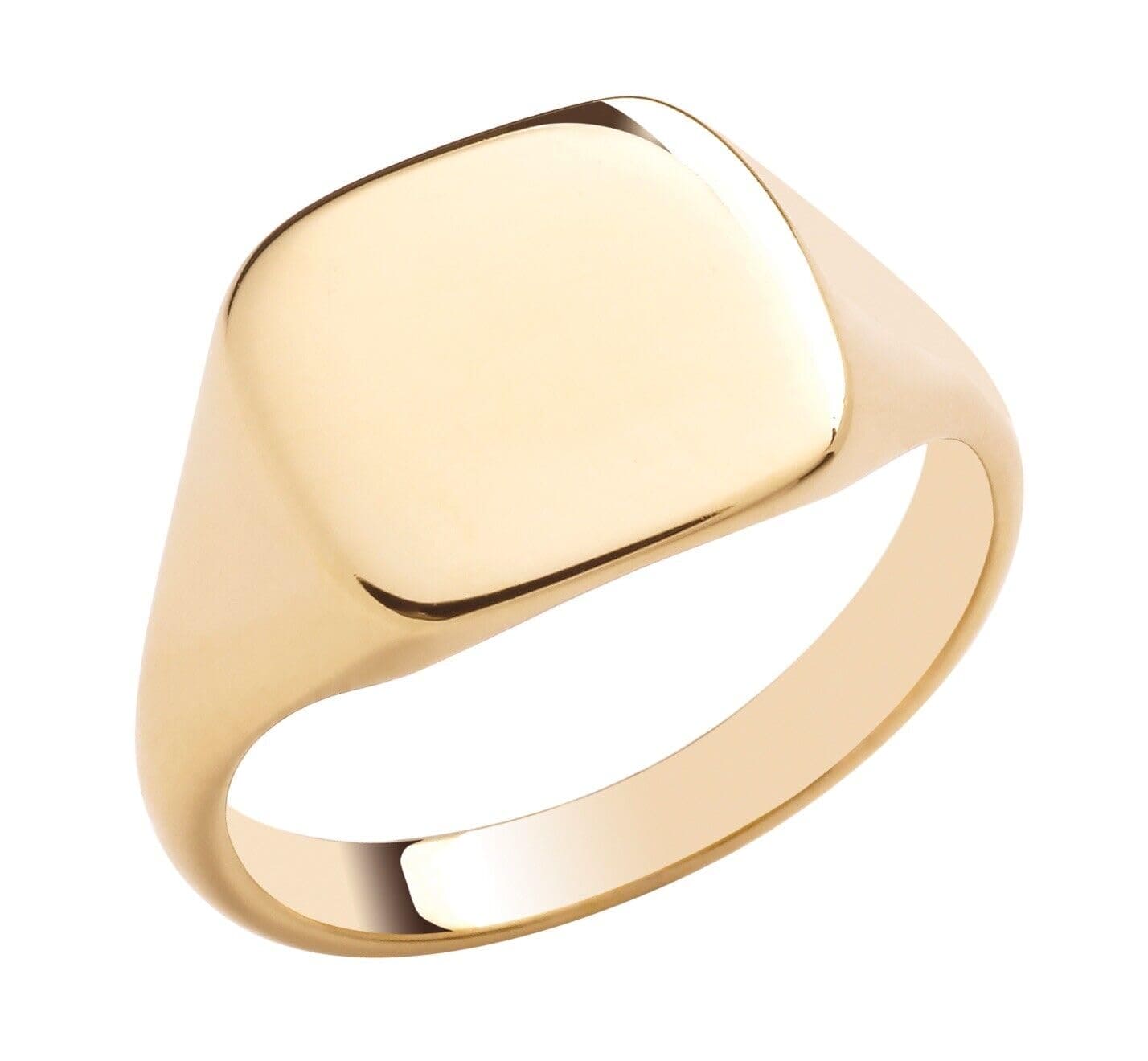 Old English Jewellers 9ct Yellow Gold on Silver Signet Ring sizes M to Z (Men's or Ladies) (T)