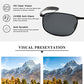 kimorn Polarized Sunglasses For Men Retor Rectangle Frame Classic Sun Glasses K0535 (Black)