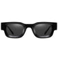 EYLRIM Thick Square Frame Sunglasses for Women Men Chunky Rectangle Polarized Sunglasses UV400 Protection(A1 Black/Grey)