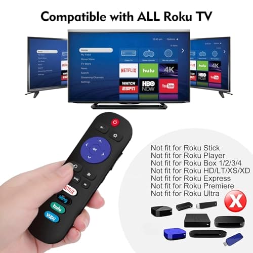 RC280 Replace Remote Applicable for TCL Roku TV 32S4610R 50FS3750 32FS3700 32FS4610R 32S800 32S850 32S3850 48FS3700 55FS3700 65S405 43S405 49S405 40S3800 50S431 55S431 43S435 50S435 43S525