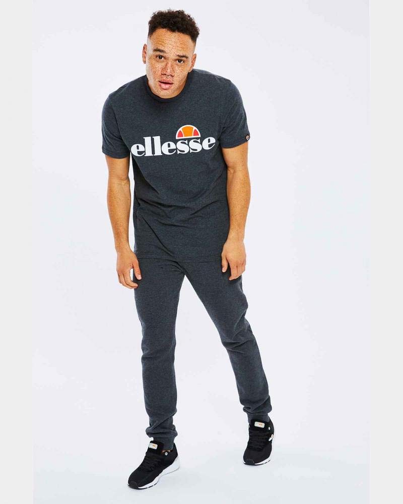 ellesse Men's Sl Prado Tee T shirt, Dark Grey Marl, S