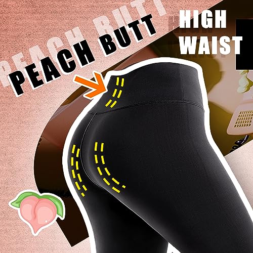 Sanpetix Leggings for Women, High Waist Plus Size Black Leggings for Women Black 1 Pack XXL