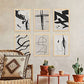 Nacnic Set of 6 Franz Kline Artistic Illustrations. Collection of Decorative Paintings by the Famous Artist. Abstract Surrealism. Prints for Interior Design and Decoration. A3 Wooden Frames.