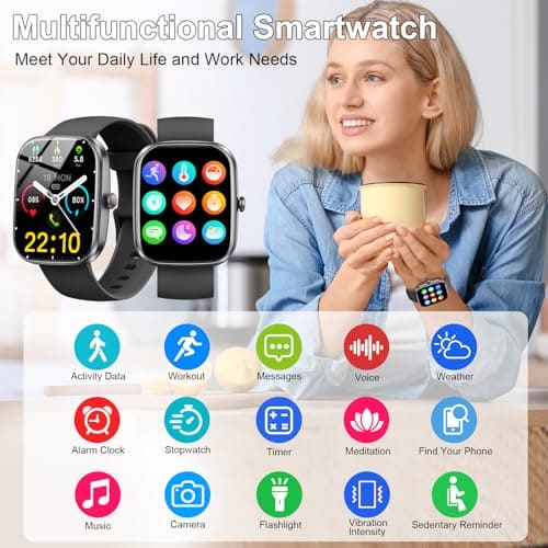 Smart Watch for Men Women, 1.91" HD Fitness Watch with Make/Answer Call, IP68 Waterproof Smartwatch with 110+ Sports, Fitness Tracker, SpO2 Heart Rate Sleep Monitor, Activity Trackers for Android/iOS