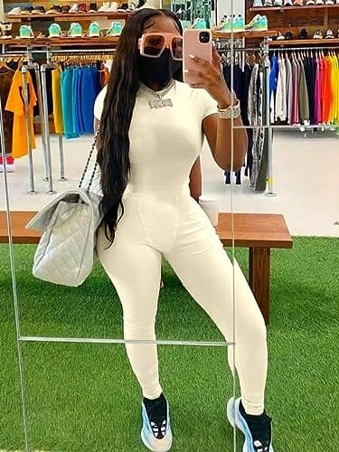 AYWA Two Piece Outfits for Women Fitted Crew Neck T-shirt High Waist Leggings Biker Shorts Matching Sets Streetwear (Fuchsia, X-Small)