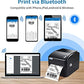 vretti Thermal Bluetooth Label Printer Bluetooth Shipping Label Printer,Thermal Label Printer 4x6 With Compatible with Windows and Linux Systems,Not Compatible with Mac OS