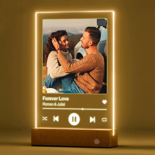 SOUFEEL Spotify Plaque Personalized Gifts for Him Her - Custom Spotify Music Plaque Customized Photo Gifts for Girlfriend Boyfriend - Song Picture Frame Gifts for Women Men Couples