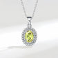 Imitation Moissanite Necklace Fashionable Yellow Diamond Dandelion Moissanite Pendant Accessories TNM154 (Gold, 40cm)