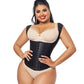 Forma tu cuerpo, Fajas Colombianas, Black Vest Shaper with Short Sleeves (Ref. O-066) (XS)