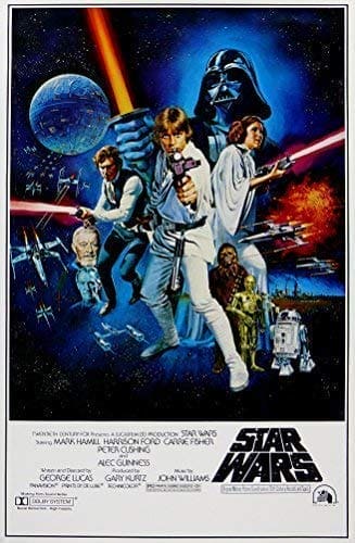 Star Wars Retro Sci-Fi Movie Poster 1. Various Sizes (A4 Size 21 x 29 cms)