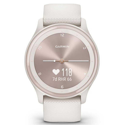 Garmin vívomove Sport, Hybrid Smartwatch with Health and Fitness functions, Hidden Touchscreen Display and up to 5 days battery life, Ivory