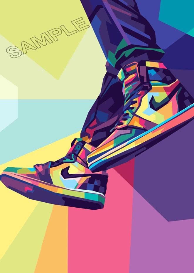 Jordan In Pop Art Nike Poster Film Sport Shoes Photo Wall Art Picture Poster A4