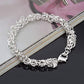 Women's Fashion 925 Sterling Silver Bracelet Bangle Chain Banquet Jewelry Gift for Girls Women