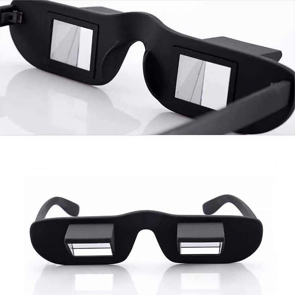 okcsc Lazy Glasses 90° Laying Down Prism Glasses Horizontal Bed Reading Glasses High Definition for Reading Watching TV Phones -Small