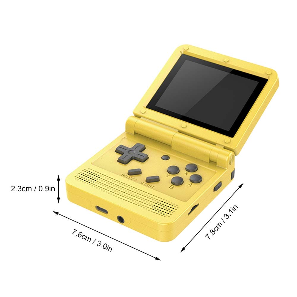 Goolrc Handheld Game Console 3-inch IPS Screen Open Flip Handheld Console with 16G TF Card Built in 2000 Games Portable Mini Retro Game Console for Kids Red