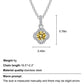 LAICEPS U Custom Lucky Grass Moissanite Pendant Necklace for Women,Customizable Yellow Moissanite Necklace with Name and Birthday Date, Moissanite Jewelry Present for Wife, Mother's Day Gifts