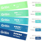 Gritin Resistance Bands, [Set of 5] Skin-Friendly Resistance Fitness Exercise Loop Bands with 5 Different Resistance Levels - Free Carrying Case Included - Ideal for Home, Gym, Yoga, Training