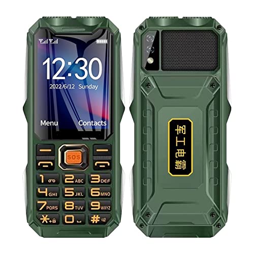 XYBN TTXHKK Mafam 4G Triple Proofing Elder Phone, Waterproof Shockproof Dustproof, 16800mAh Battery, 2.4 inch, 21 Keys, Bluetooth, LED Flashlight, FM, SOS, Dual SIM, Network: 2G (Color : Green)