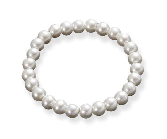 Trendy Glass Pearl Beaded Stretch BraceletsFor Girls/Women