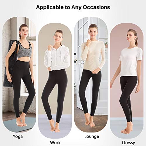 SINOPHANT High Waisted Leggings for Women, Buttery Soft Elastic Opaque Tummy Control Leggings, Plus Size Workout Gym Yoga(Black1,S-M)