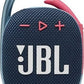 JBL Clip 4 Portable Bluetooth Speaker - Waterproof and Dustproof IP67, Mini Bluetooth Speaker for Travel, Outdoor and Home w/Microfiber Cleaning Cloth (Blue/Pink)