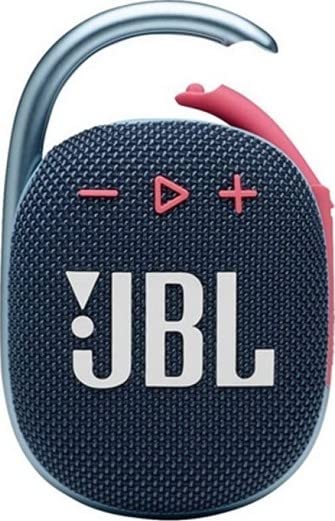 JBL Clip 4 Portable Bluetooth Speaker - Waterproof and Dustproof IP67, Mini Bluetooth Speaker for Travel, Outdoor and Home w/Microfiber Cleaning Cloth (Blue/Pink)