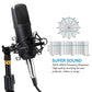 ZHENREN Professional Studio Condenser Microphone, Computer PC Microphone Kit with 3.5mm XLR/Pop Filter/Shock Mount for Professional Studio Recording Podcasting Broadcasting