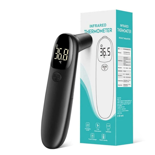 Ear Infrared Thermometer Non Contact Forehead Thermometer for Adults, Infrared Digital Temperature Thermometer High Temperature Black