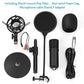 ZHENREN Professional Studio Condenser Microphone, Computer PC Microphone Kit with 3.5mm XLR/Pop Filter/Shock Mount for Professional Studio Recording Podcasting Broadcasting