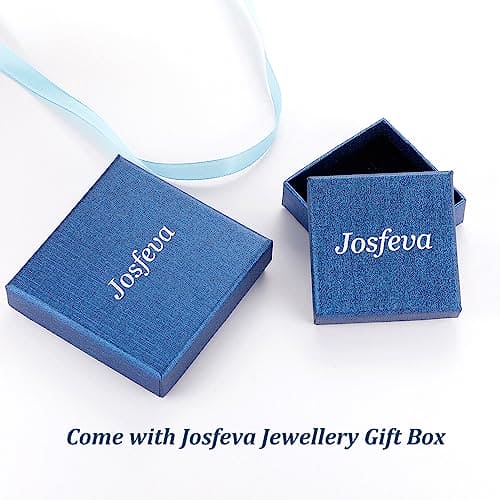 Josfeva Jewellery Sets for Women Girls, 925 Sterling Silver Pendant Necklace & Stud Earrings Sets with White Cubic Zirconia, Gold Flower Jewellery Set Gifts for Birthday Christmas Valentines