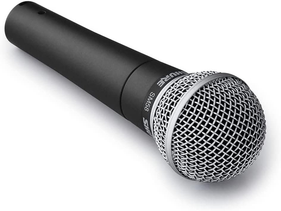 Shure SM58 Pro XLR Dynamic Microphone - Professional Studio & Live Performance Cardioid Mic for Vocals, Podcasting, and Recording (SM58-LC)