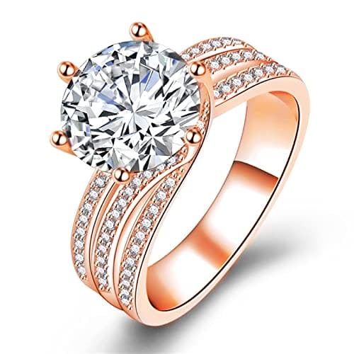 Super Flash Moissanite Ring Shaped Engagement Rings For Women Moissanite Twisted Engagement Rings Wedding Anniversary Promise Rings For Bridal Wife Girlfriend Rings Women (H, One Size)