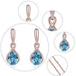 YSoutstripdu Jewelry Set For Women, Women Cubic Zirconia Water Drop Pendant Necklace Ear Stud Earrings