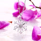 JO WISDOM Snowflake Necklace,925 Sterling Silver Frozen Snowflakes Cubic Zirconia Pendant Necklace,Christmas Jewellery for Women