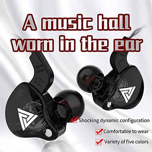 LAMTOR QKZ AK6 Universal 3.5 mm In-Ear Headset for Phone Headphones HiFi Sound Headphones for Phones Tablets, Transparent