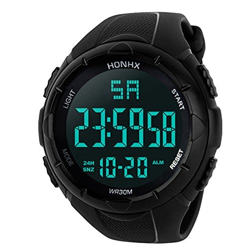 DOLDOA Mens Sport Outdoor Digital Multifunction Waterproof Watches,Sale Clearance (Black)