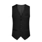 Clearance Men's Formal Plain Waistcoats Classic Casual Business Suit Vest V-Neck Tank Top Sleeveless Undershirts Solid Tuxedo Waistcoat Slim Fit Cotton Vests with Pockets Wedding Party Waistcoat