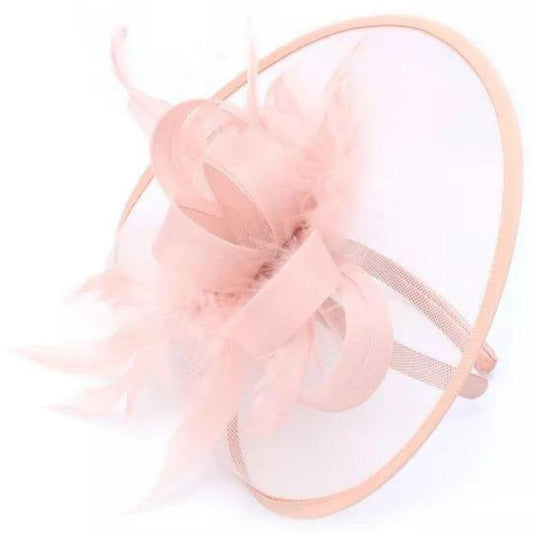 Topkids Accessories Fascinator for Women - Elegant Wedding Fascinators with Headband, Perfect Hair Accessory for Wedding Guests (Dusky Pink)