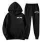 Men's 2 Pieces Cotton Linen Set Fleece Zip Hoodie Top Bottoms Jogging Joggers Gym Casual Exercise Running Sport Sweat Suit Pants Plus Sizes Muscle Suits Comfortable Sports Track Suit Black