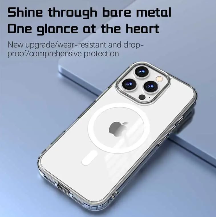 Gadgets Mafia Magnetic Crystal Clear Case Compatible with MagSafe Wireless Charging Case for iPhone 16 Pro Max, Anti-Yellow Shockproof Drop Tested PC Back iPhone 16 Pro Max Cover 6.9'' (Clear)