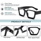 JM 3 Pack Square Reading Glasses, Blue Light Blocking Computer Reader for women men +2.0