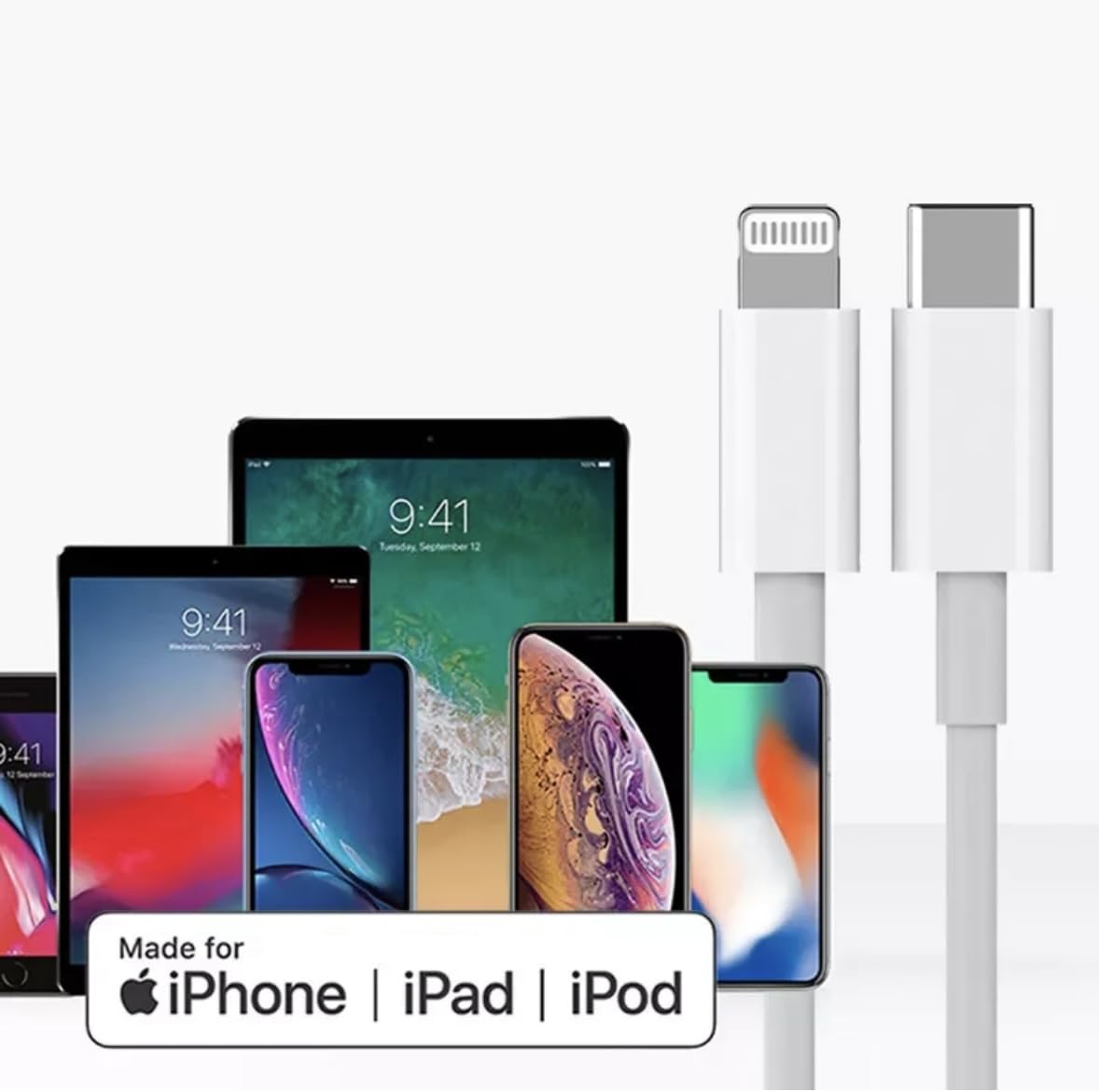 Smart Klick Be smart with klick SK USB-C to Lightning Cable 2M, Fast iPhone Charger Cable for iPhone 14/13 Pro Max/Mini/12/11/XS/XR/X/8, Extra Long USB C to Lightning PD Fast Charging Cable