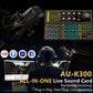 Professional Audio Mixer, K300 Live Sound Card and Audio Interface Sound Board with Multiple DJ Mixer Effects,Voice Changer and LED Light, Prefect for Streaming/Podcasting/Gaming/Recording/YouTube/PC