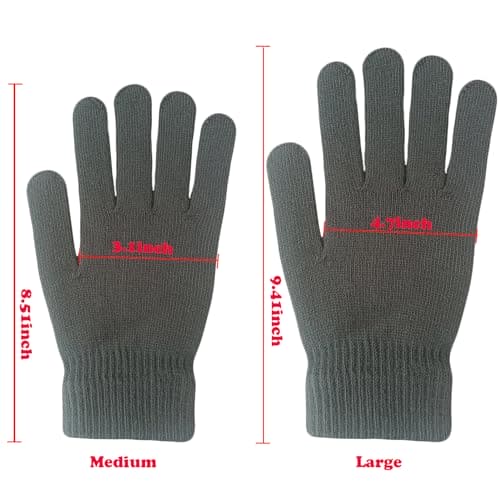 DALEDWN 5 Colors Winter Magic Gloves Unisex Adults Fits Most Men Women Teens Warm Gloves(Grey)