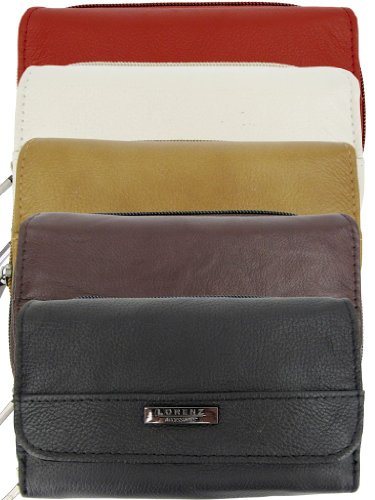 Ladies Leather Lorenz Purse/ Wallet Zip Around Photo Space - Colours