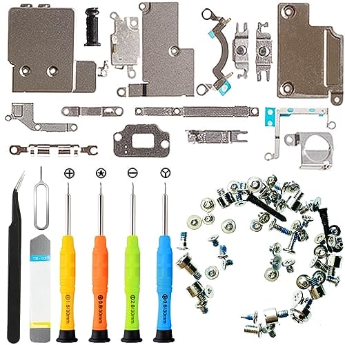 ZHUROUPU Internal Bracket Replacement Parts Metal Plate Cover Parts Bracket Repair Compatible with for iPhone 13 6.1", Including Full Internal Screw Set, and Repair Tool Kit