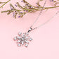 JO WISDOM Snowflake Necklace,925 Sterling Silver Frozen Snowflakes Cubic Zirconia Pendant Necklace,Christmas Jewellery for Women