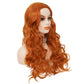 Siudus Ginger Wig Long Curly Wavy Wigs for Women Synthetic Natural Middle Part Copper Red Wig for Daily Party Use