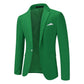 YOUTHUP Men's 2 Piece Slim Fit Suits 1 Button Business Wedding Suit Formal Blazer and Trousers, Green, XL